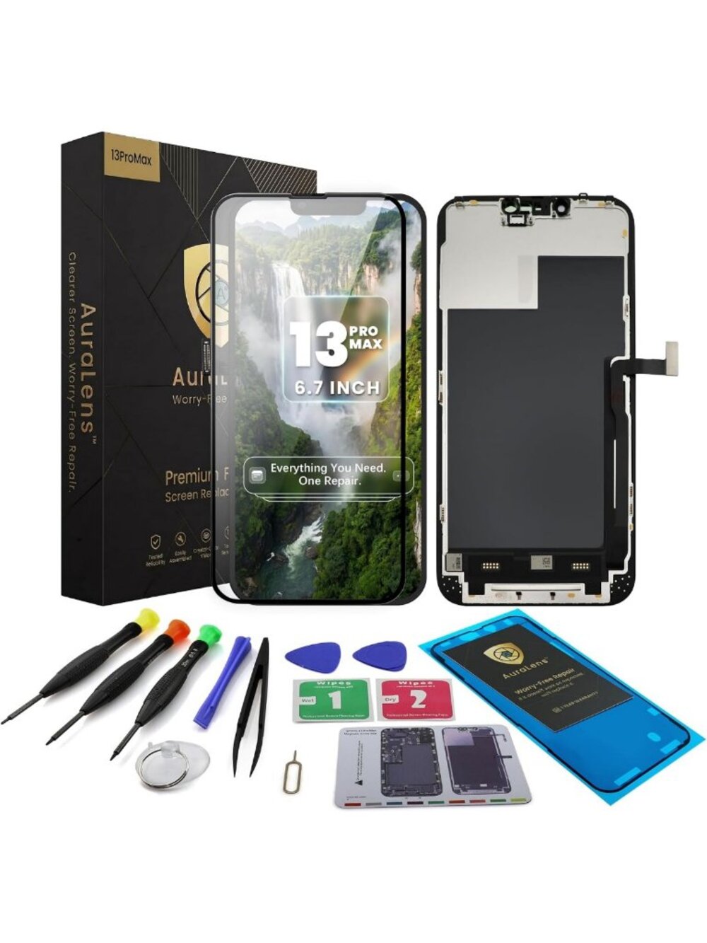 iPhone 13 Pro Max Screen Replacement Kit - LCD Display Assembly Repair Tool